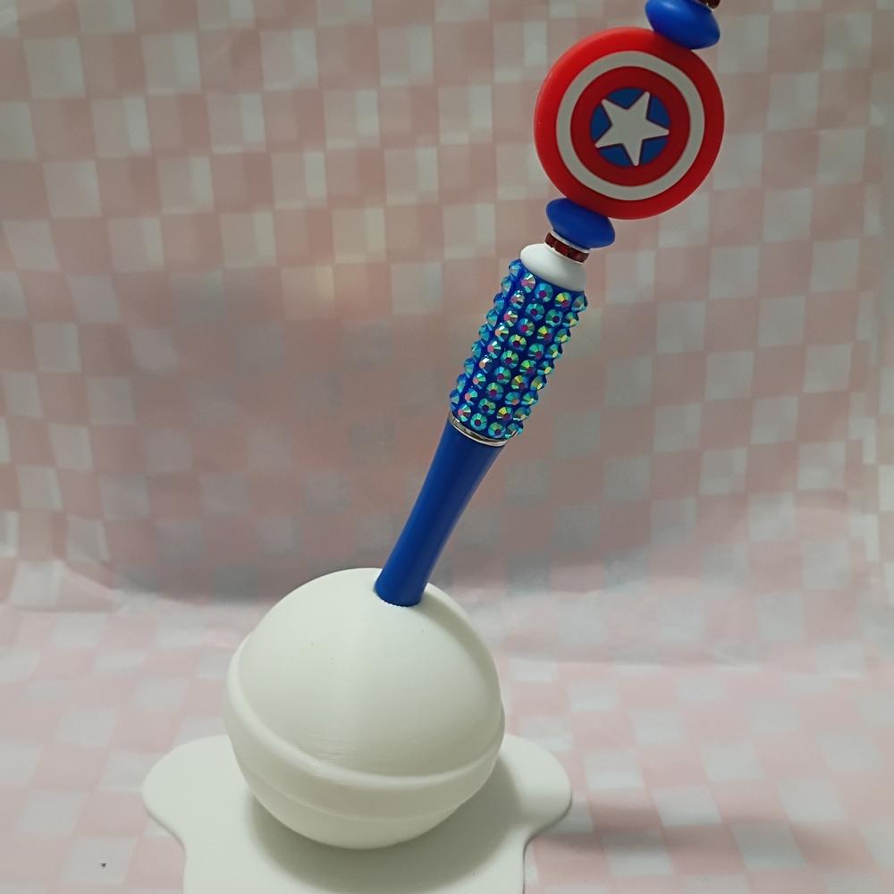 Captain America Inspired Blue & Red Pen